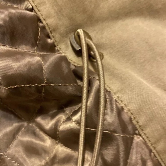 Guess Women's Beige Hooded Double-Breasted Jacket Size M Mid-Length - Picture 9 of 13